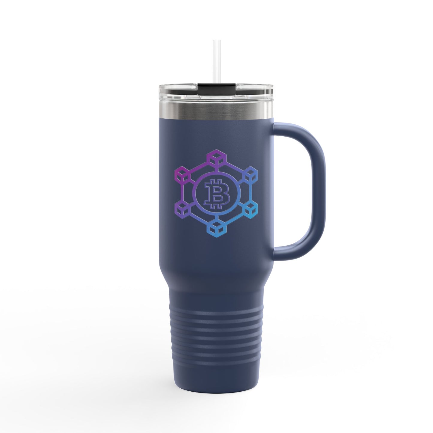 Bitcoin Blockchain Insulated Travel Mug, 40oz